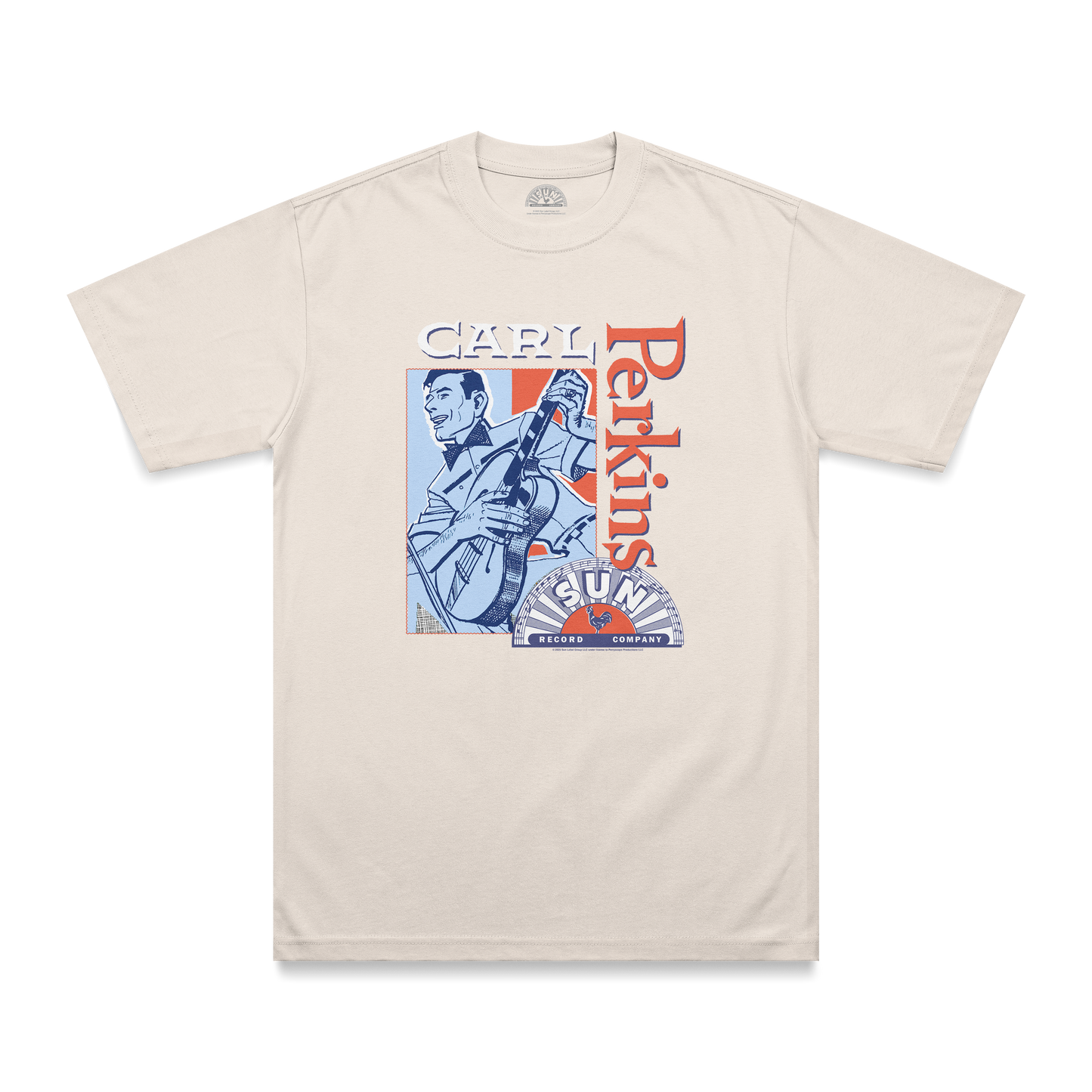 Carl Perkins Retro Print T-Shirt white