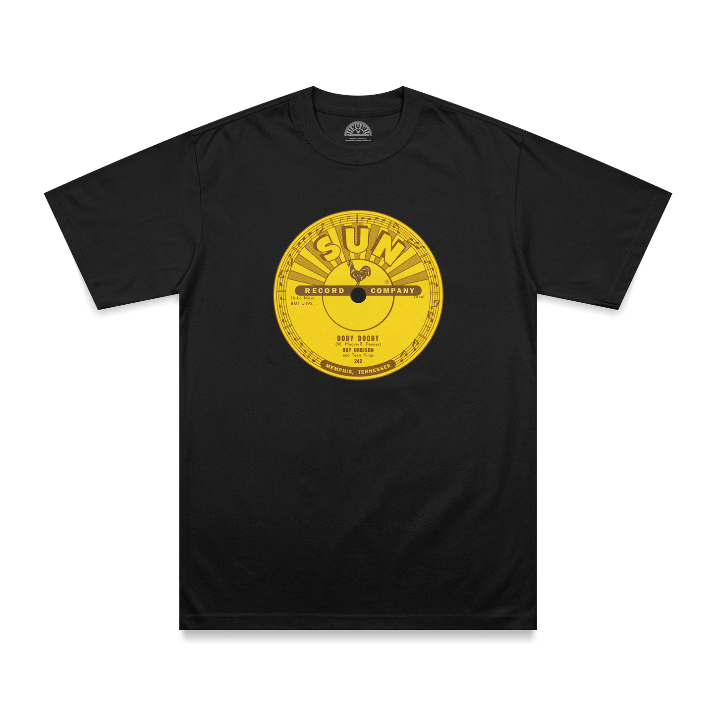 Roy Orbison Ooby Dooby Sun Records Label T-Shirt