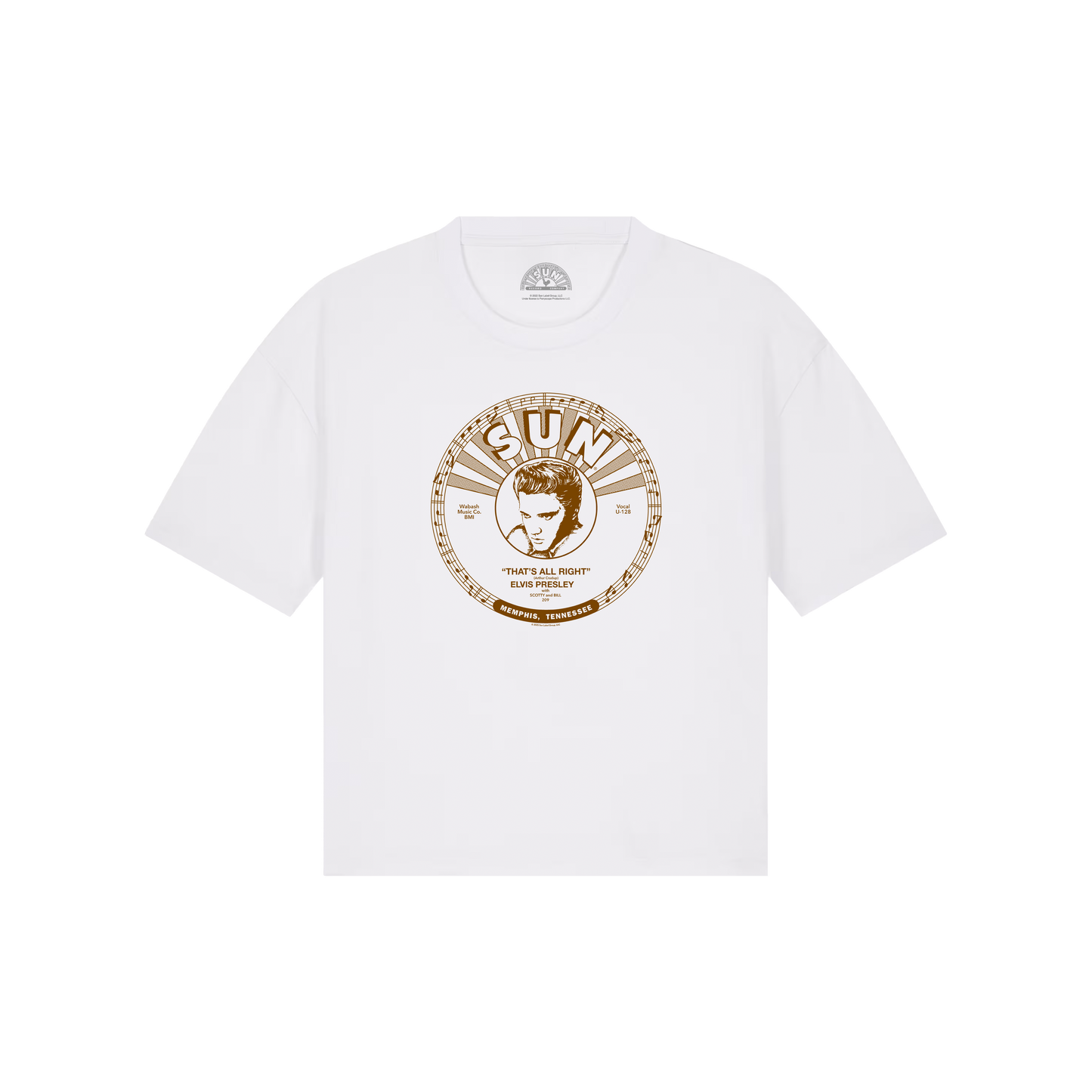 Vintage Elvis Boxy Women's T-Shirt white