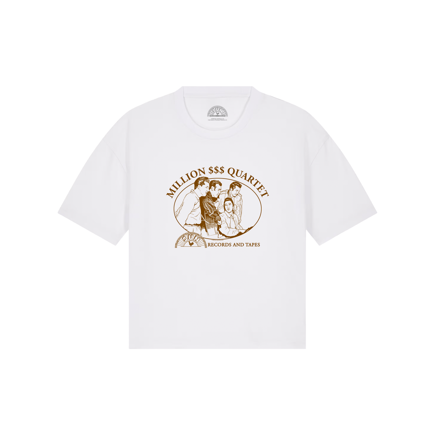 Vintage Million Dollar Quartet Boxy Women's T-Shirt white