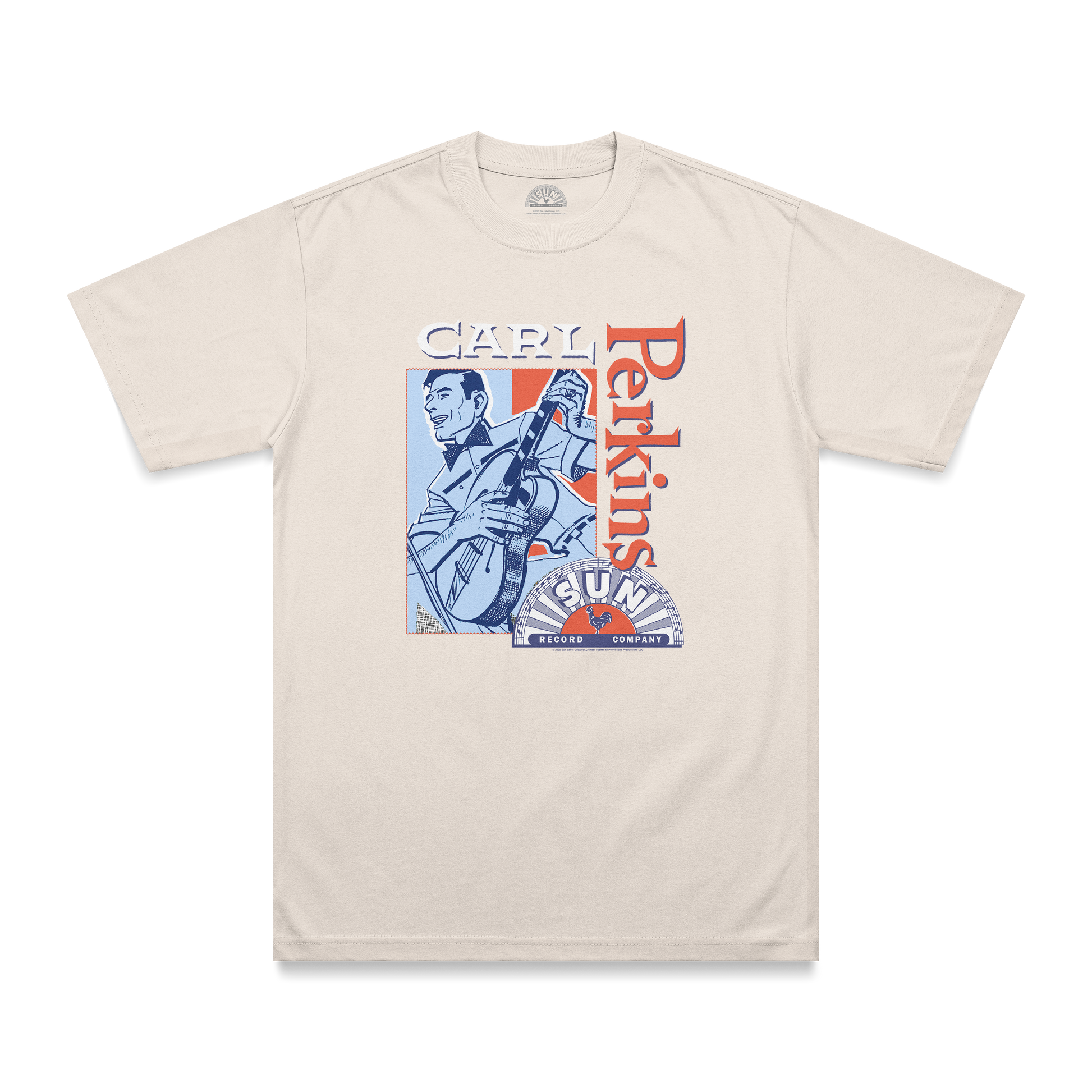 Carl Perkins Retro Print T-Shirt white