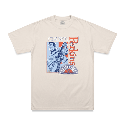 Carl Perkins Retro Print T-Shirt white