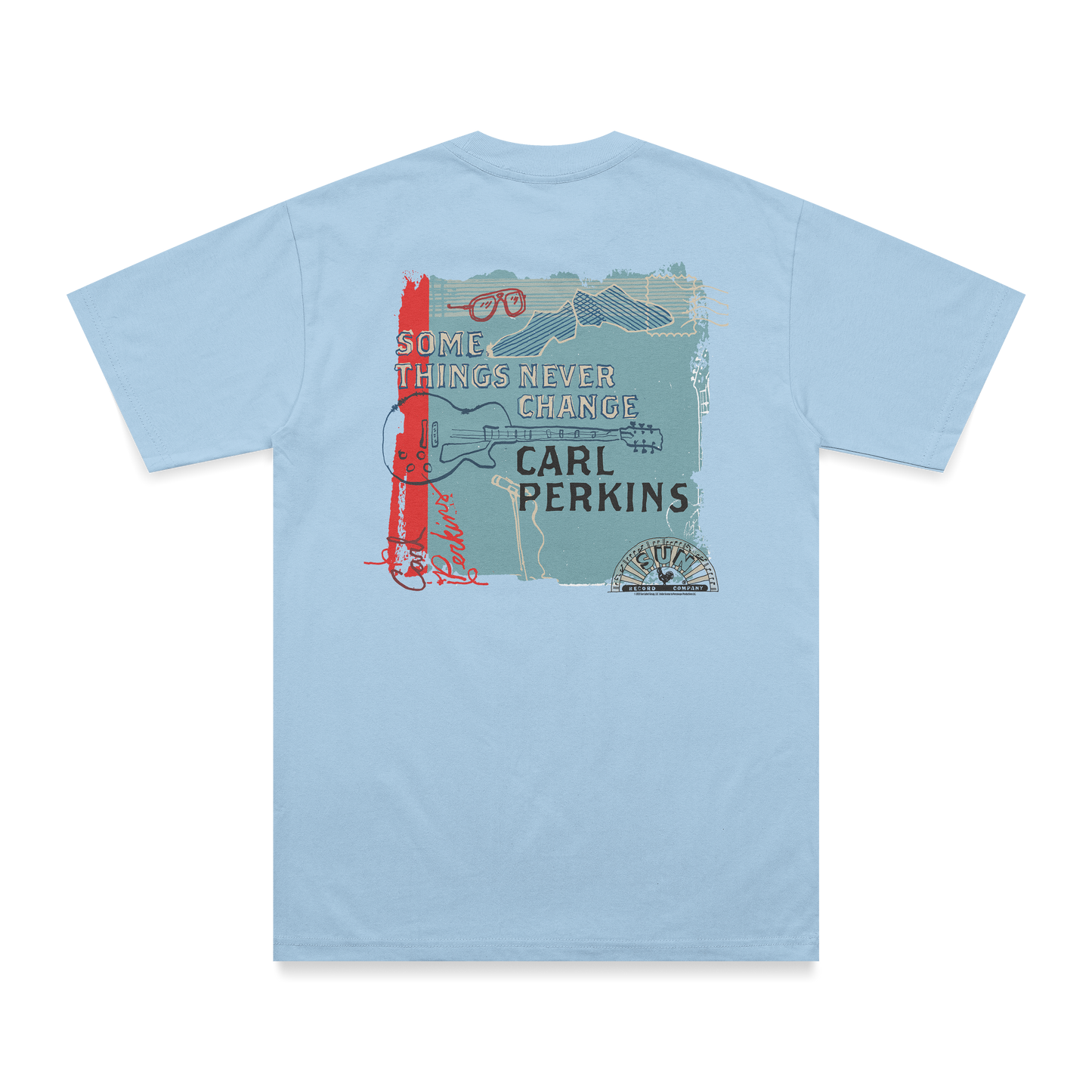 Carl Perkins Some Things Never Change Double Sided T-Shirt blue back