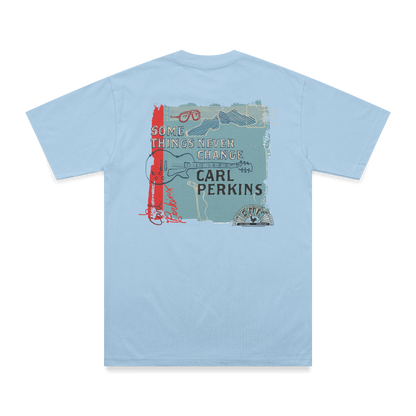 Carl Perkins Some Things Never Change Double Sided T-Shirt blue back