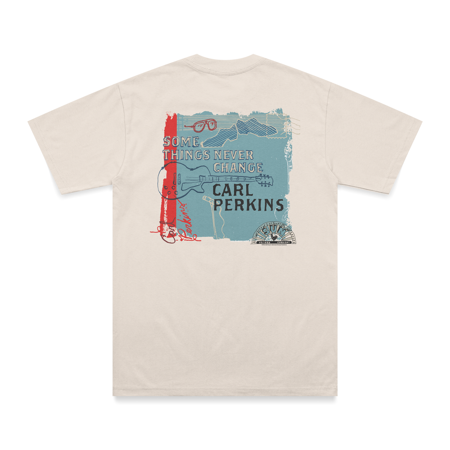 Carl Perkins Some Things Never Change Double Sided T-Shirt vintage white back 
