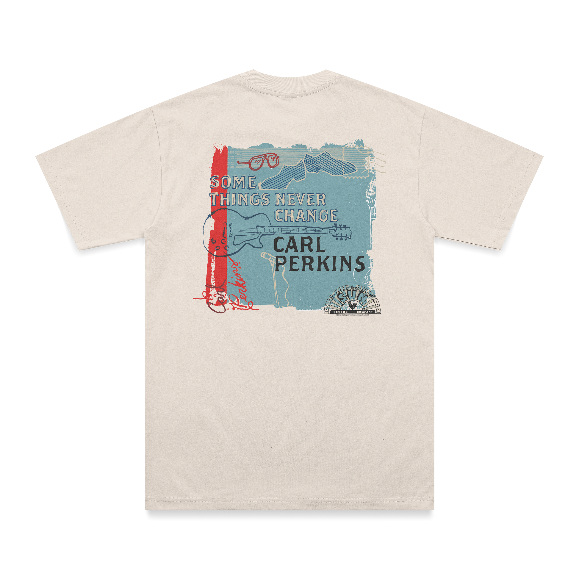 Carl Perkins Some Things Never Change Double Sided T-Shirt vintage white back 
