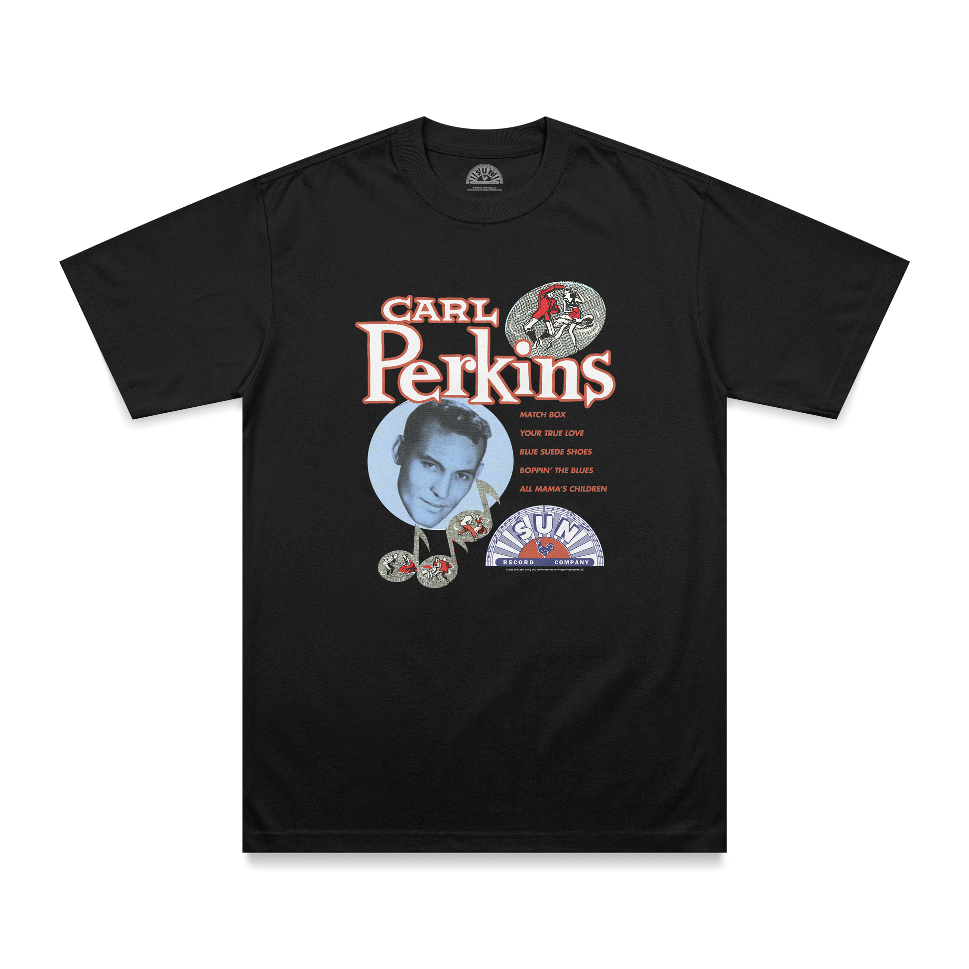 Carl Perkins Song Titles T-Shirt black