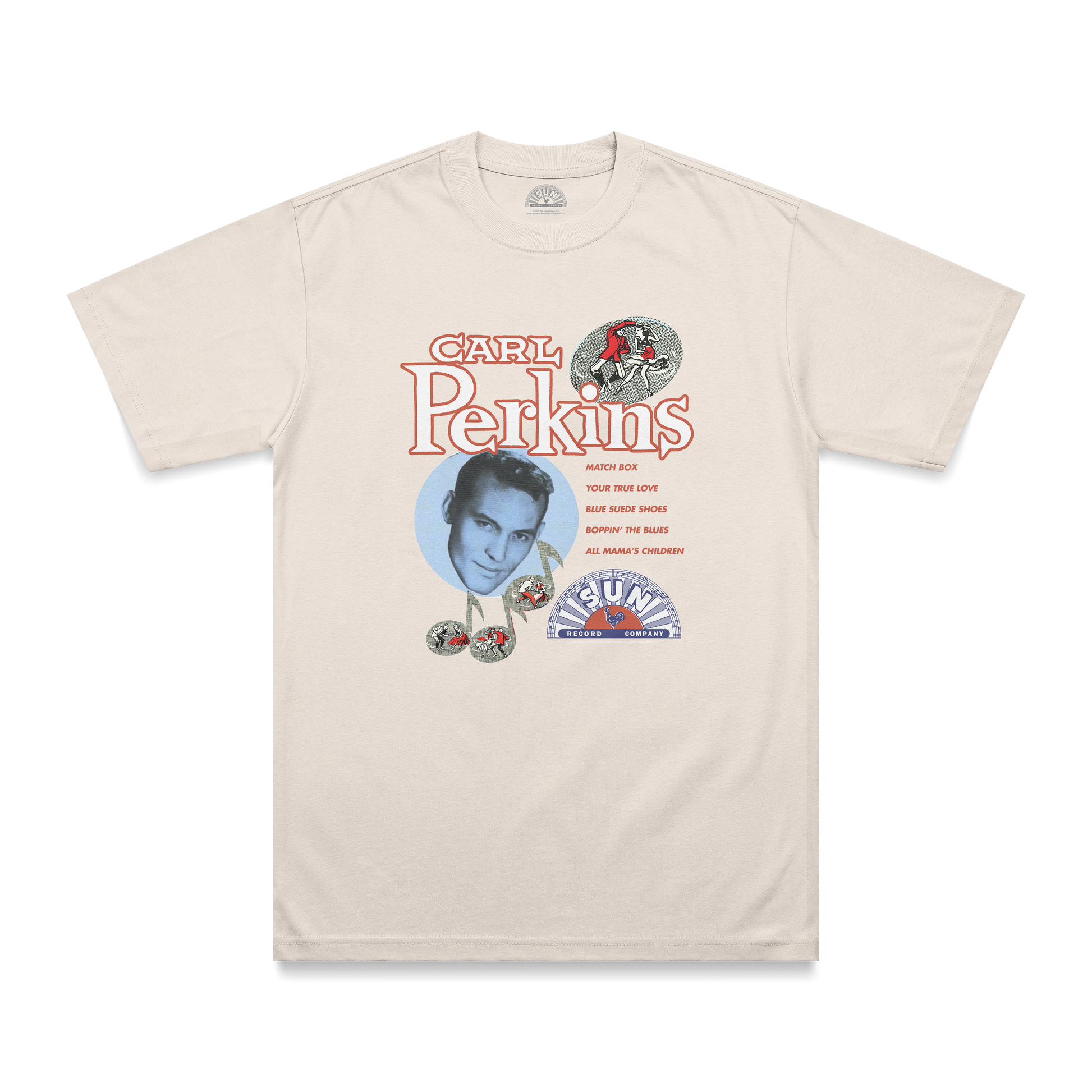 Carl Perkins Song Titles T-Shirt white
