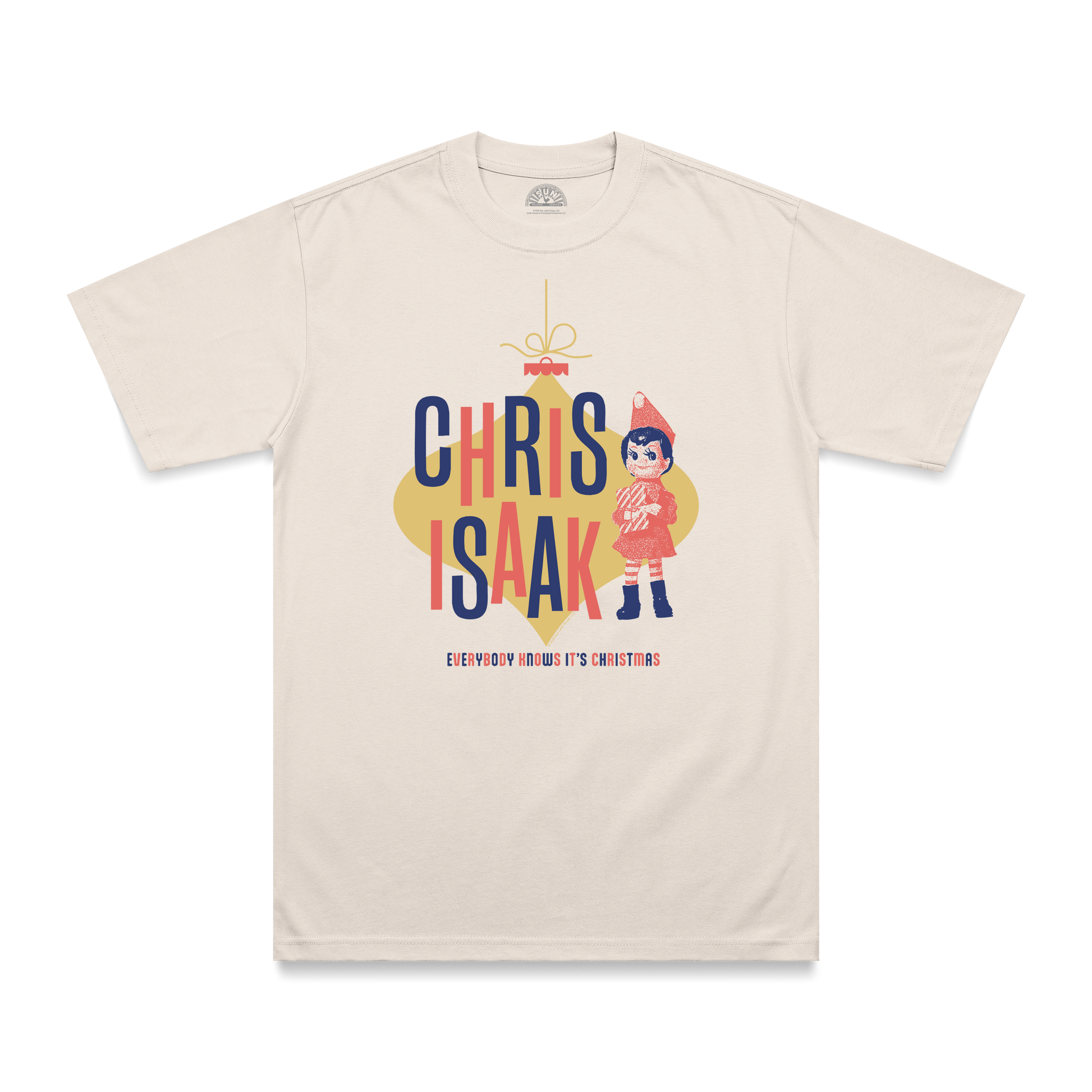 Chris Isaak Everybody Knows its Christmas T-Shirt vintage white