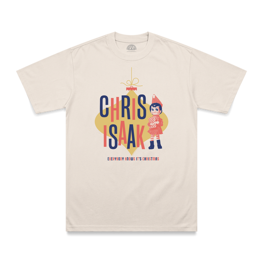 Chris Isaak Everybody Knows its Christmas T-Shirt vintage white