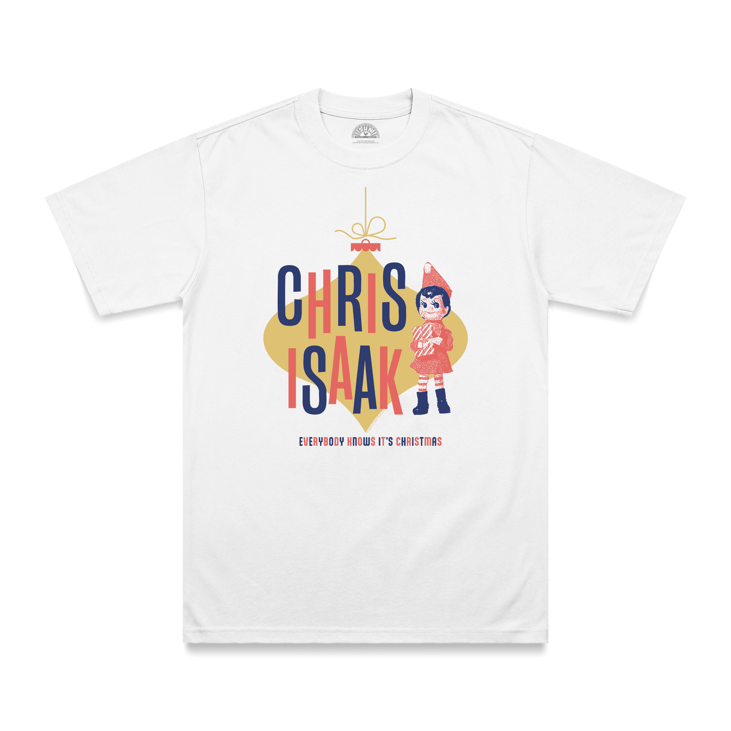 Chris Isaak Everybody Knows its Christmas T-Shirt white
