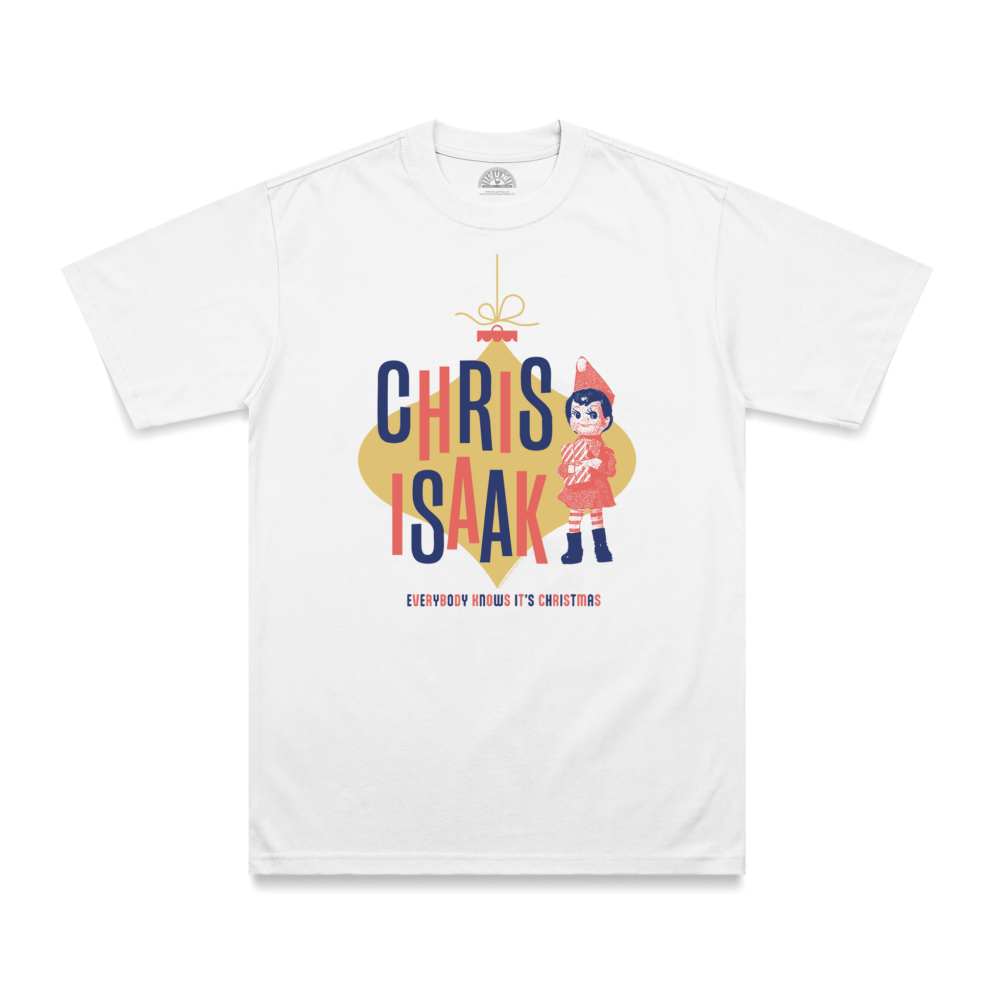 Chris Isaak Everybody Knows its Christmas T-Shirt white