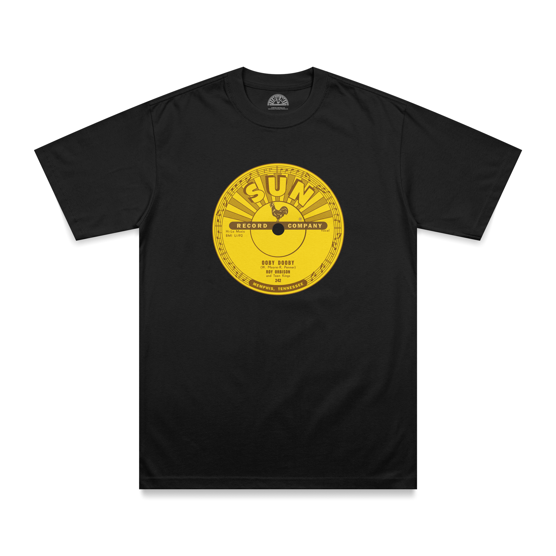 Roy Orbison Ooby Dooby Sun Records Label T-Shirt