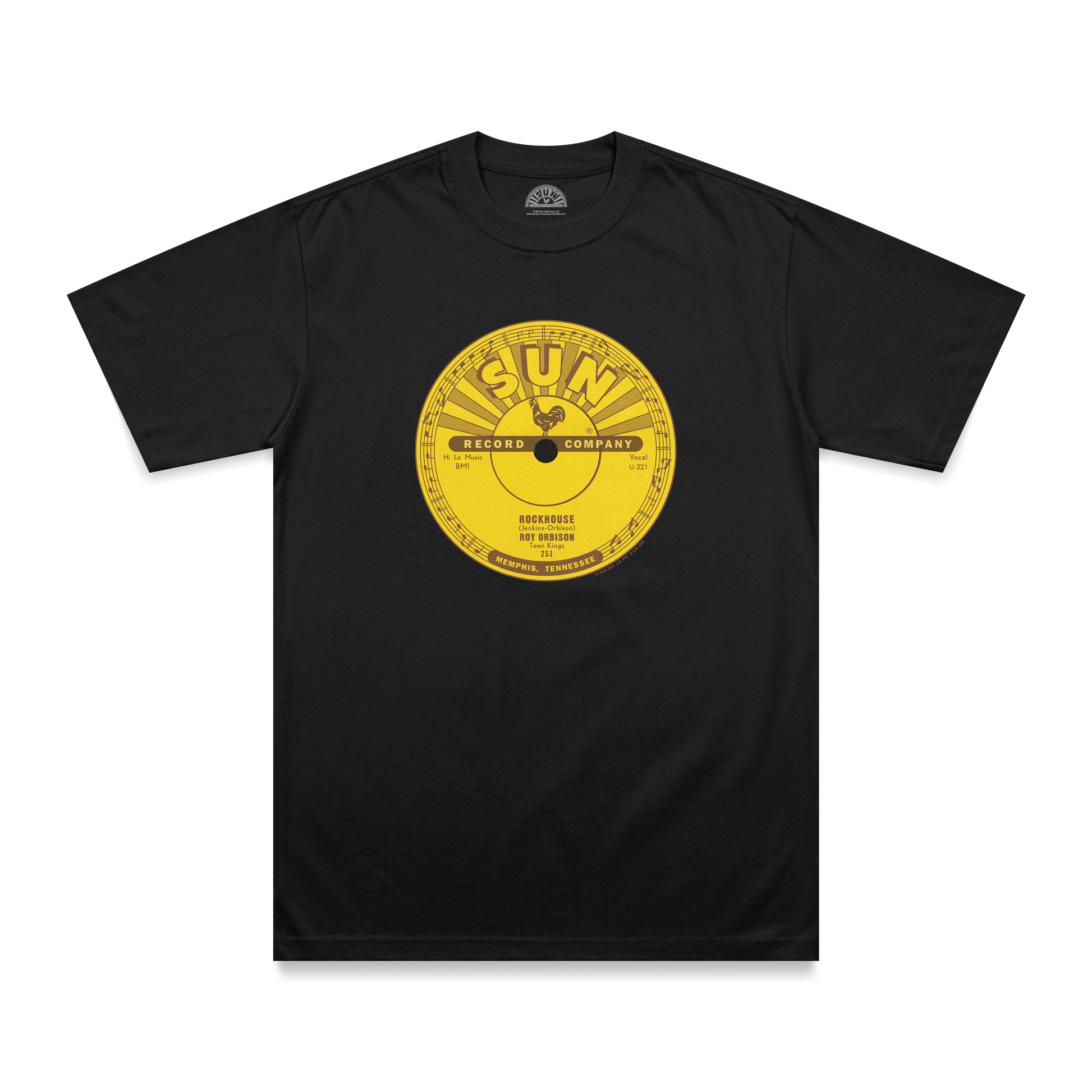 Roy Orbison Rockhouse Sun Records Label T-Shirt