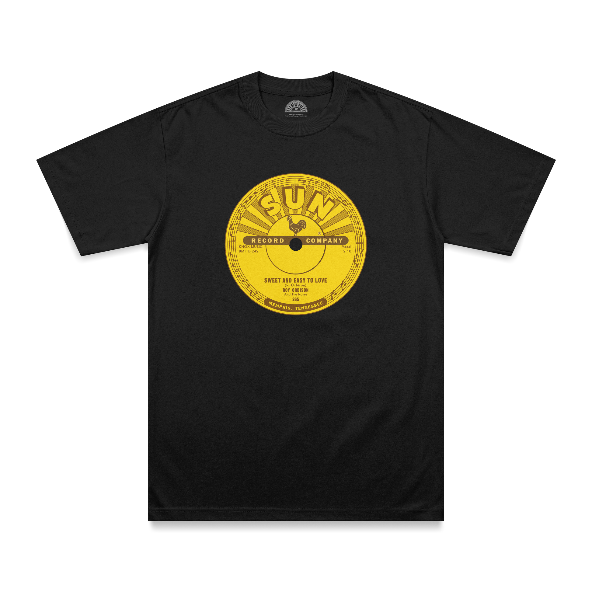 Roy Orbison Sweet & Easy To Love Sun Records Label T-Shirt