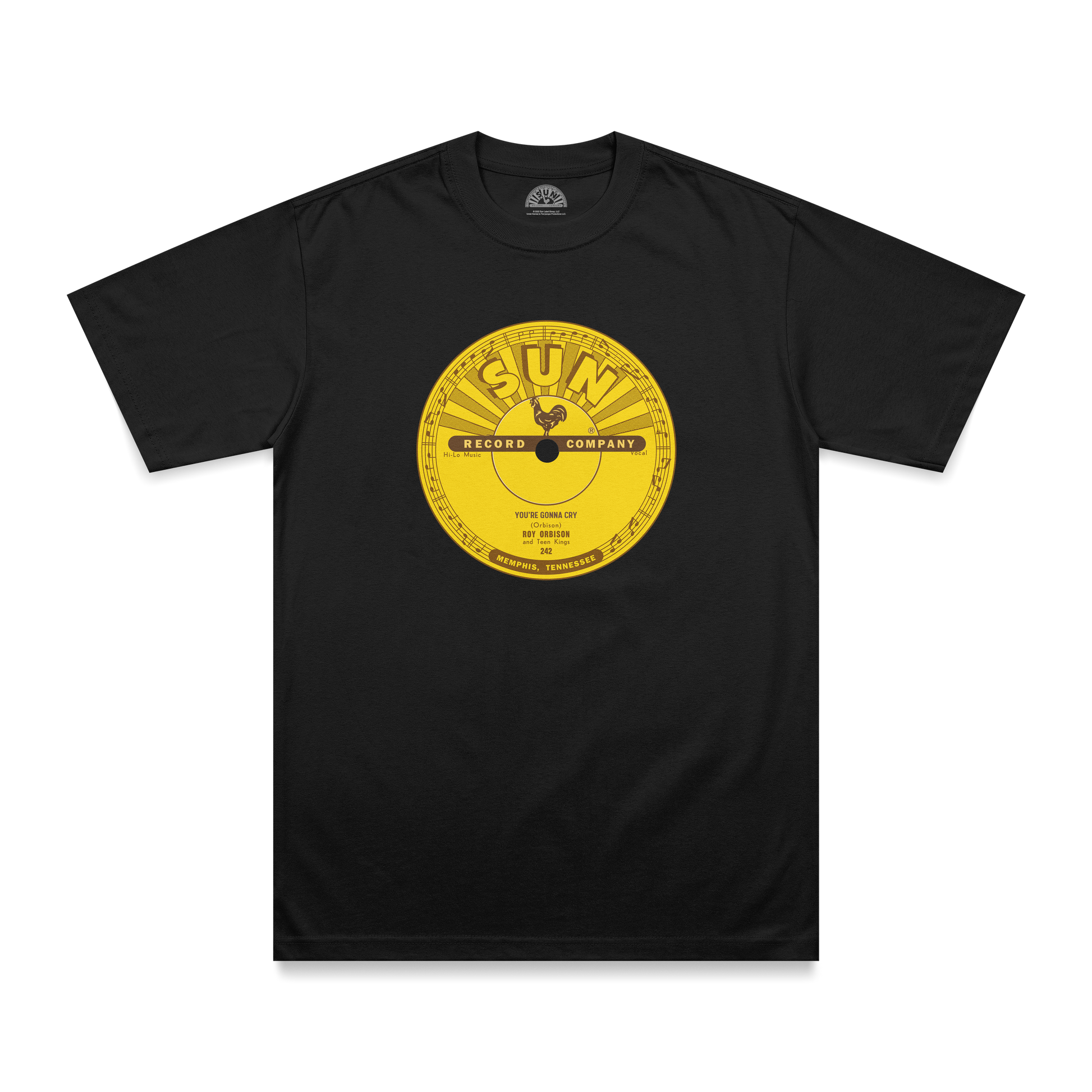 Roy Orbison You're Gonna Cry Sun Records Label T-Shirt
