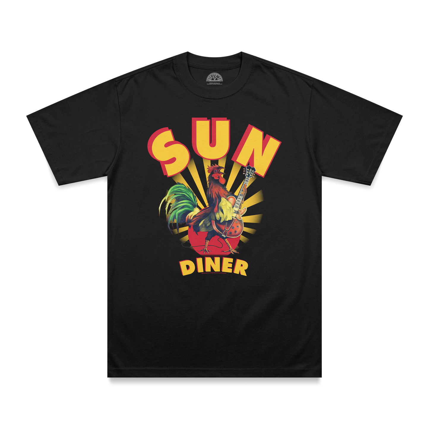 Sun Diner Rooster T-Shirt black