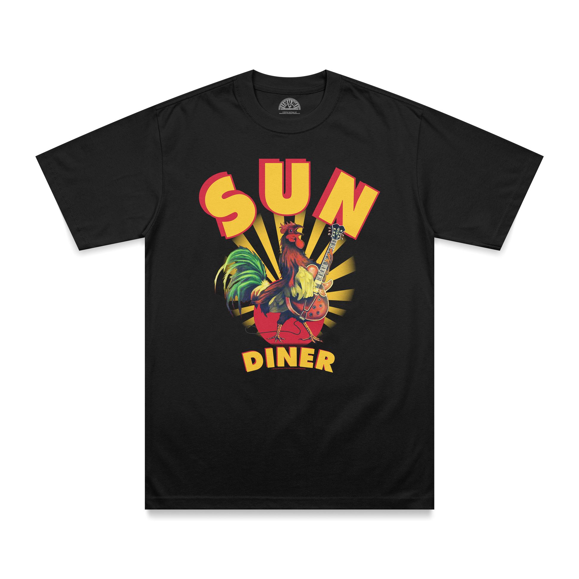 Sun Diner Rooster T-Shirt black