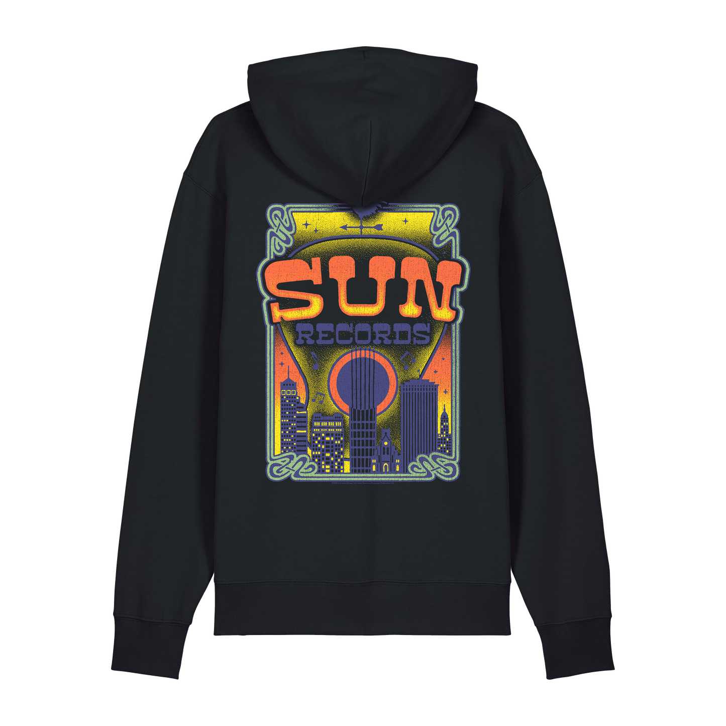 Sun Records Skyline Hoodie black back