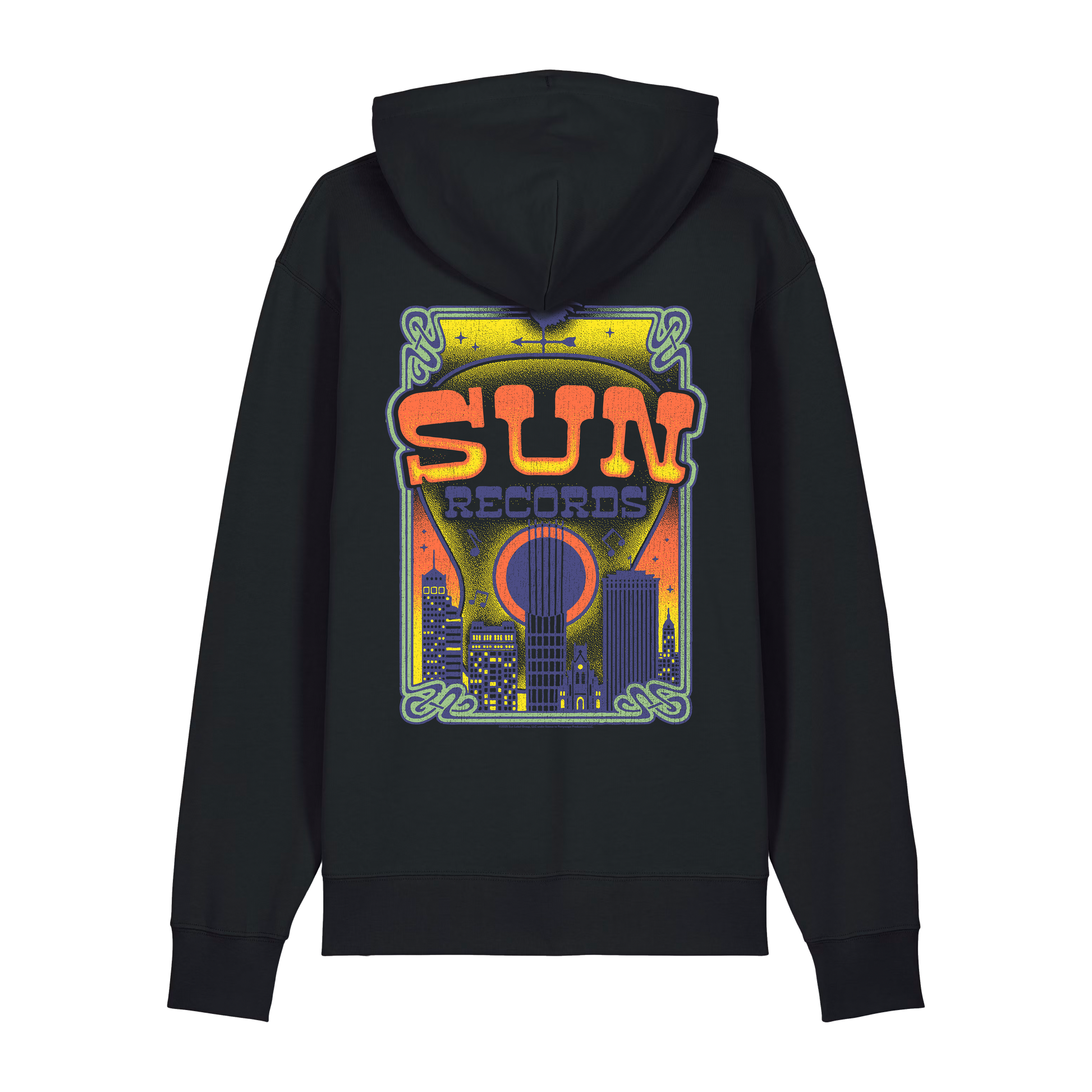 Sun Records Skyline Hoodie black back