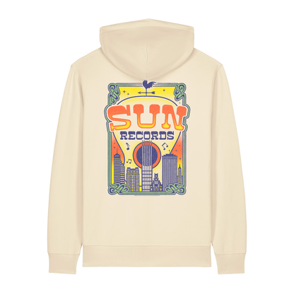 Sun Records Skyline Hoodie vintage white back 