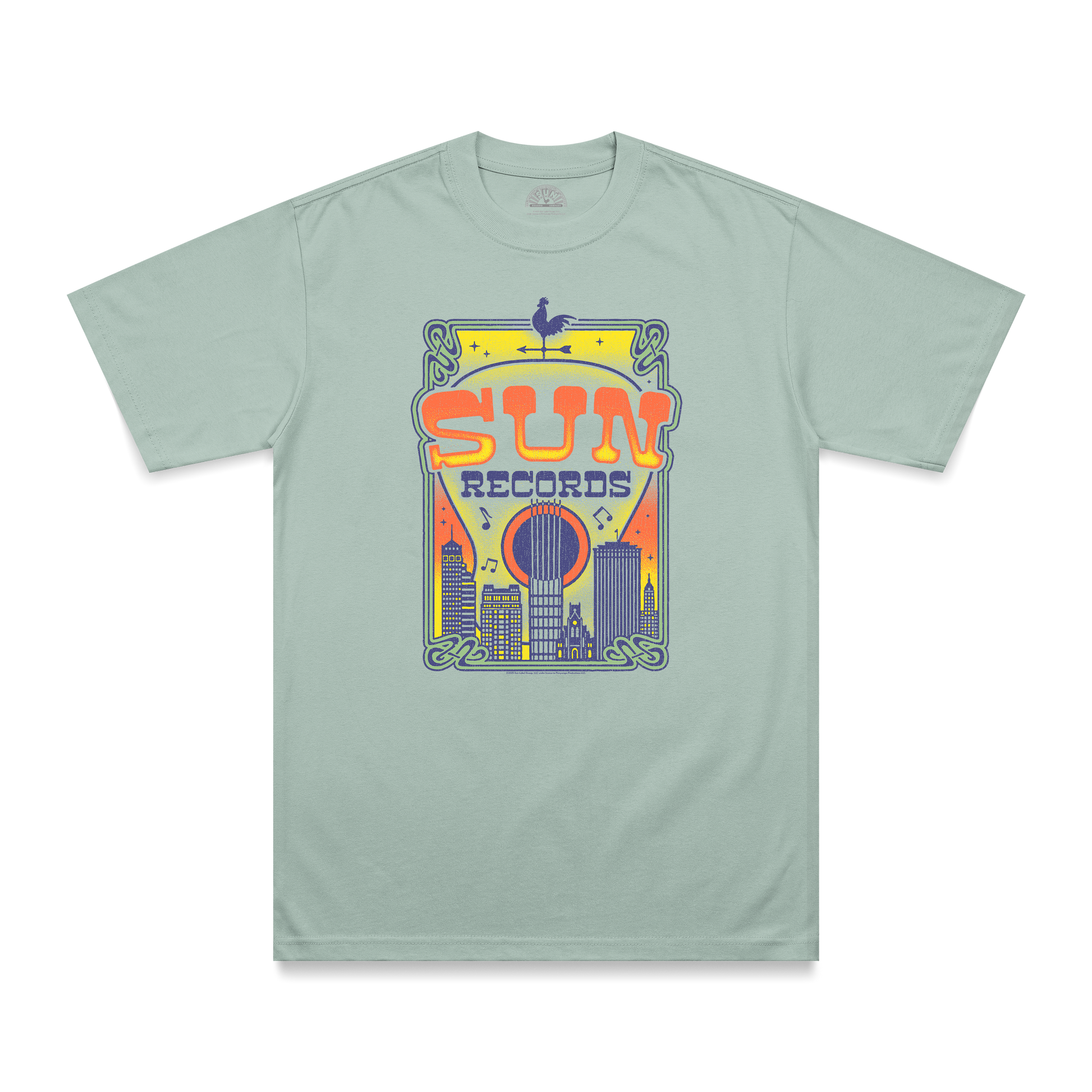 Sun Records Skyline T-Shirt Green 