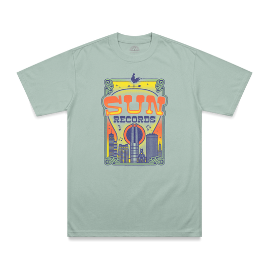 Sun Records Skyline T-Shirt Green 