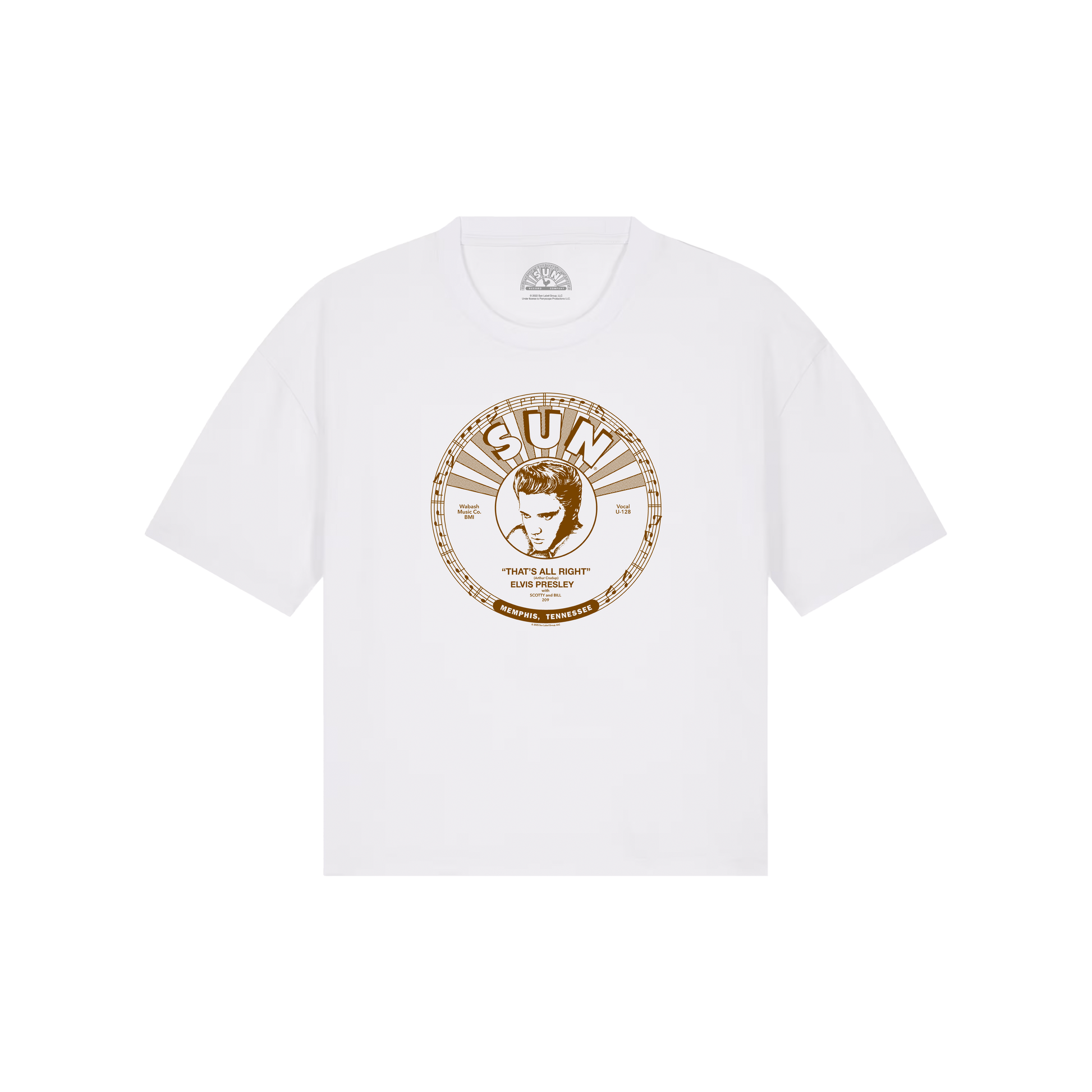 Vintage Elvis Boxy Women's T-Shirt white