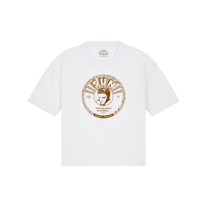 Vintage Elvis Boxy Women's T-Shirt white