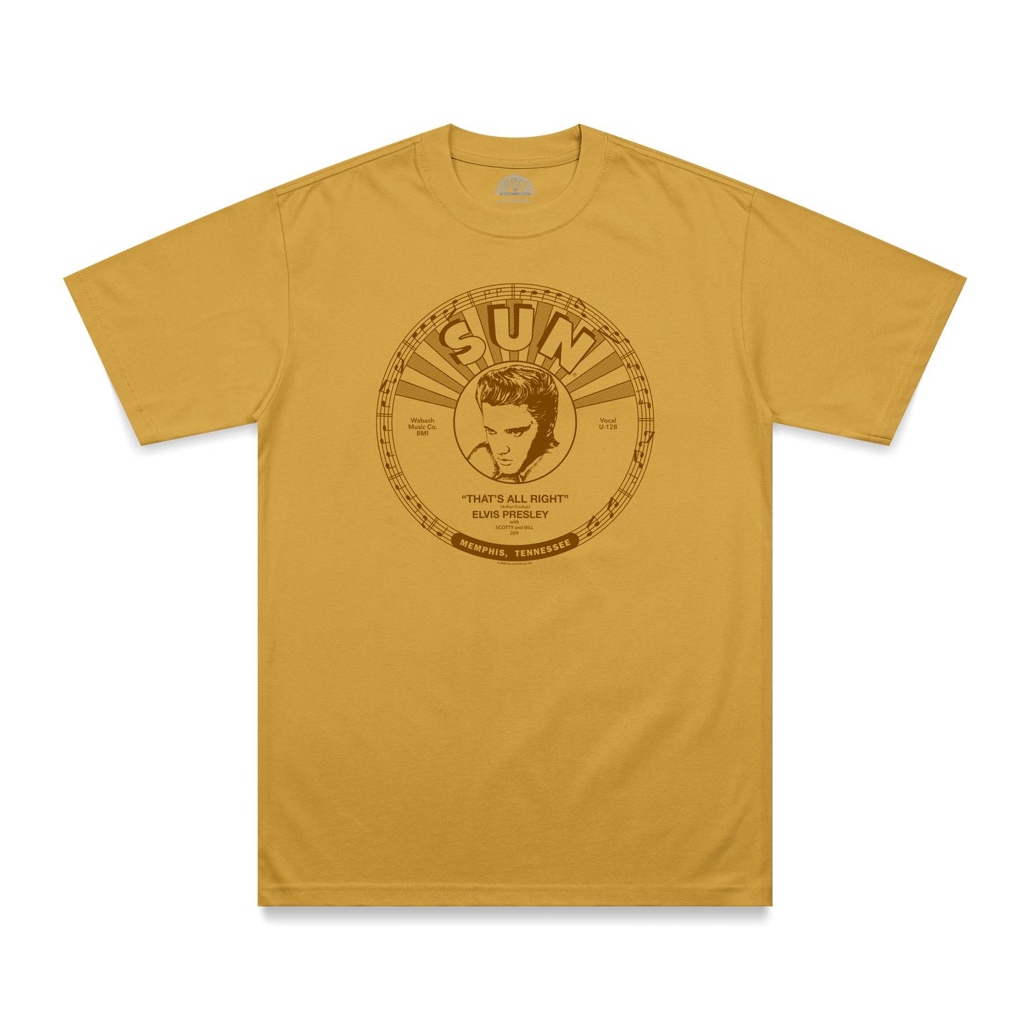 Vintage Elvis T-Shirt mustard 
