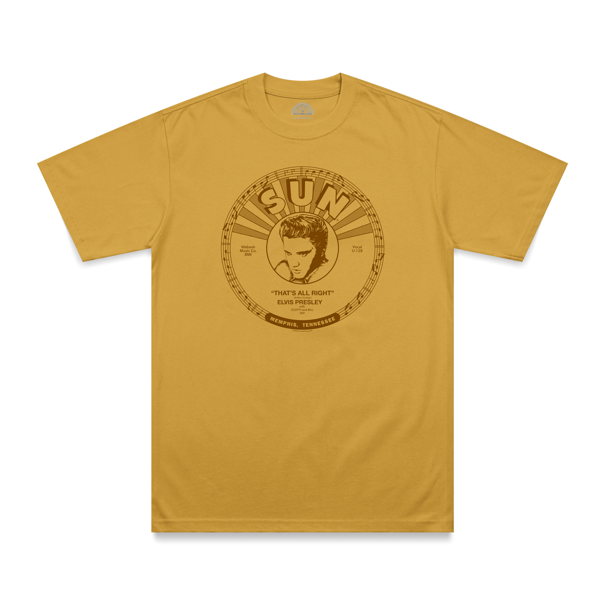 Vintage Elvis T-Shirt mustard 