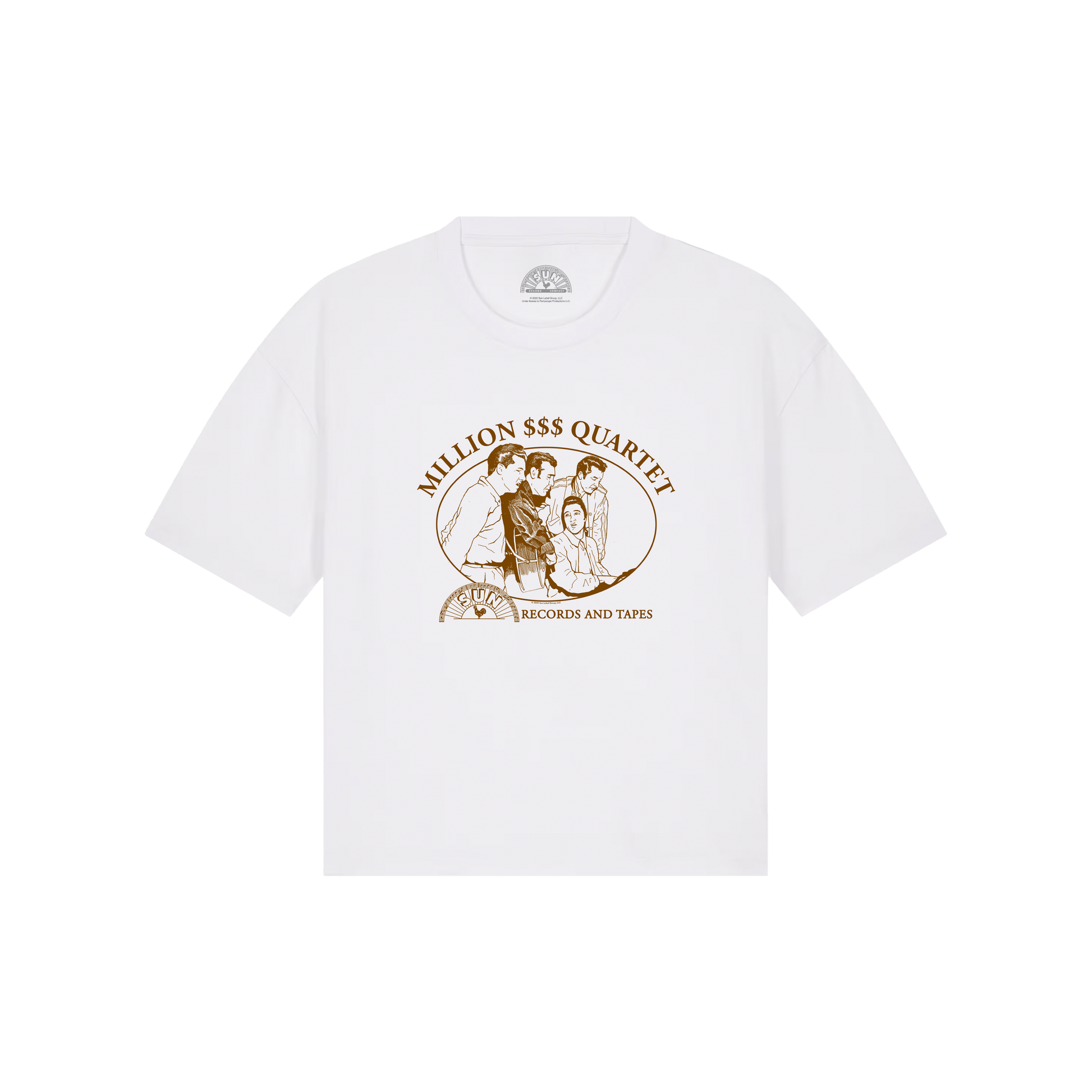 Vintage Million Dollar Quartet Boxy Women's T-Shirt white
