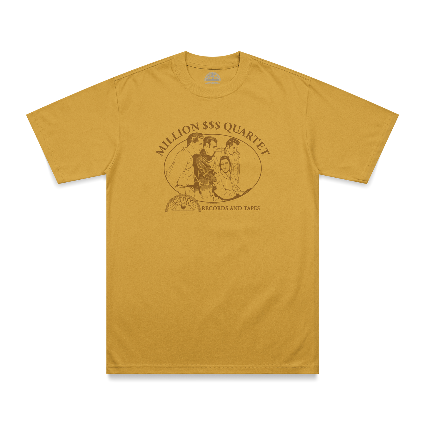Vintage Million Dollar Quartet T-Shirt mustard