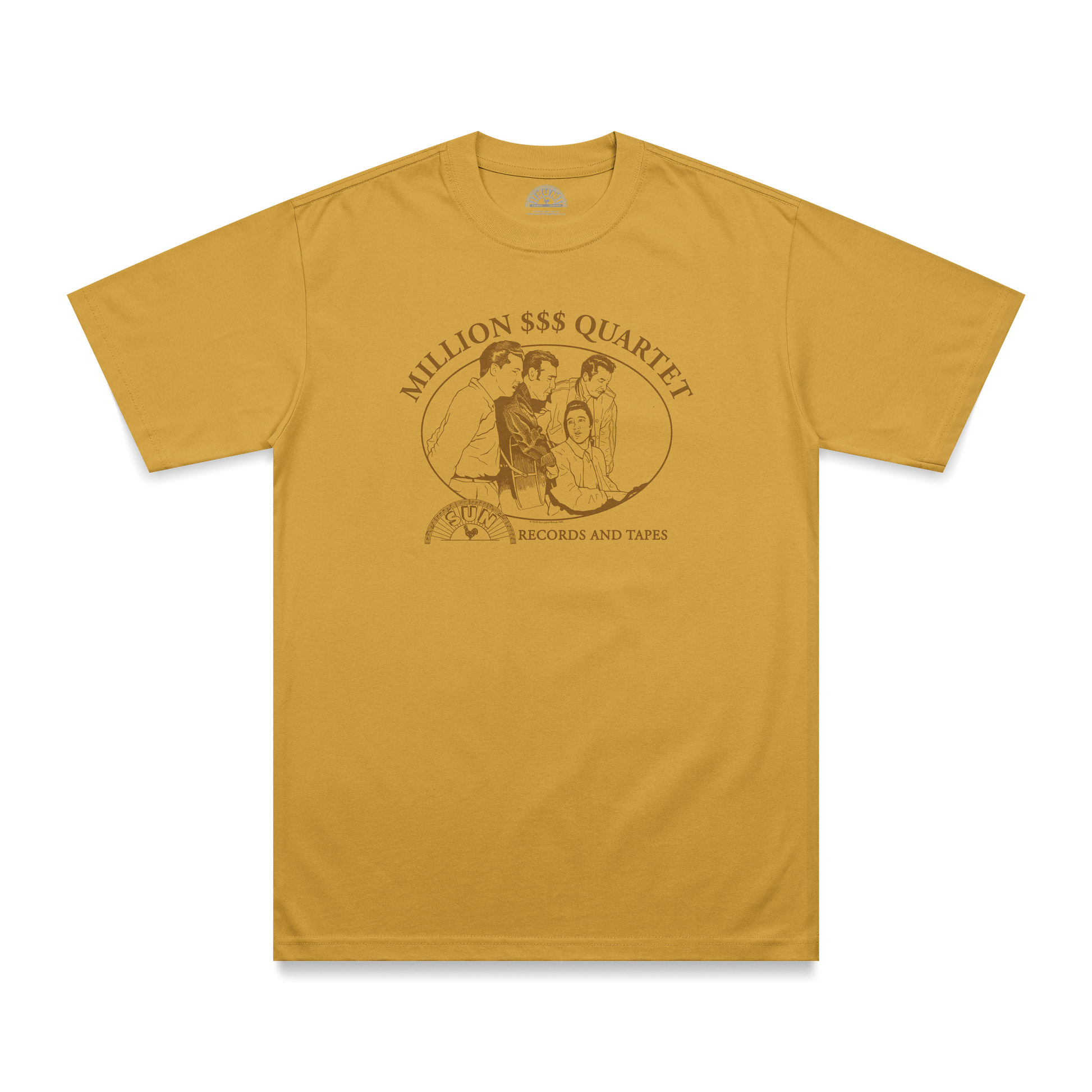 Vintage Million Dollar Quartet T-Shirt mustard